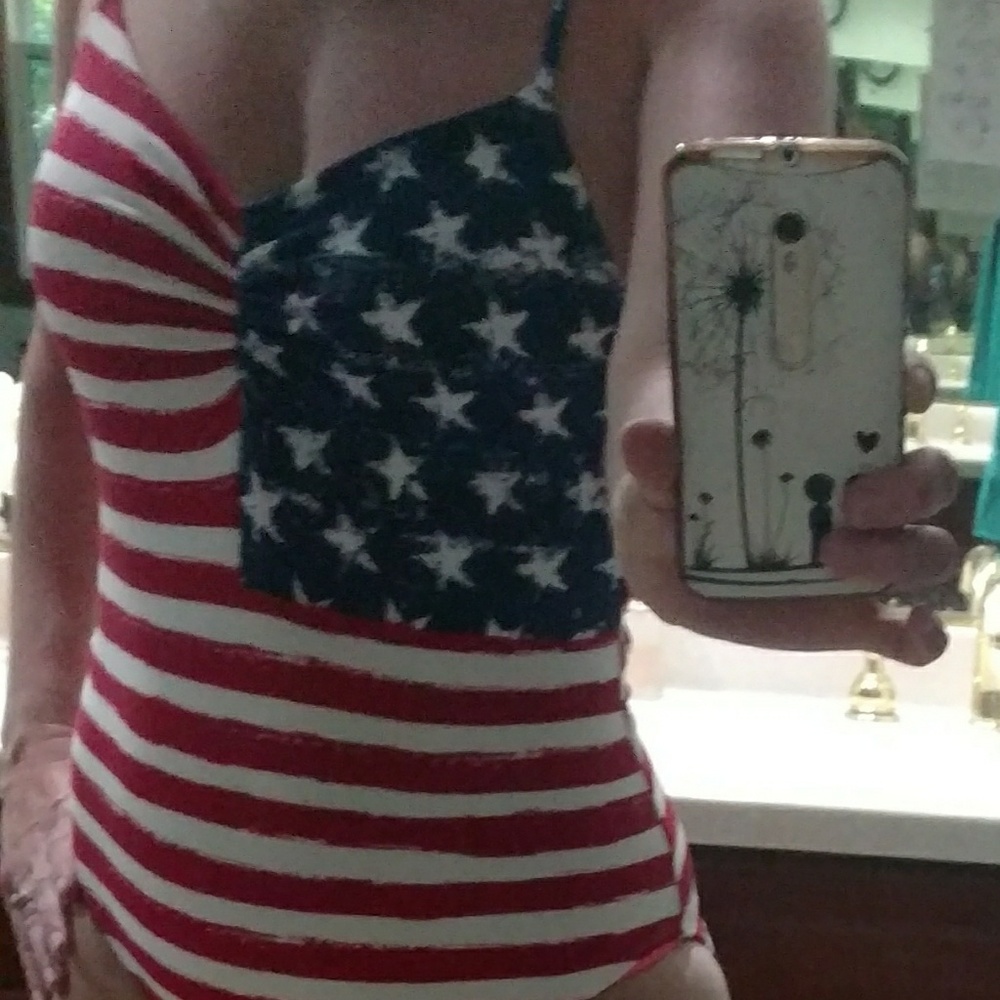 American flag bathing suit